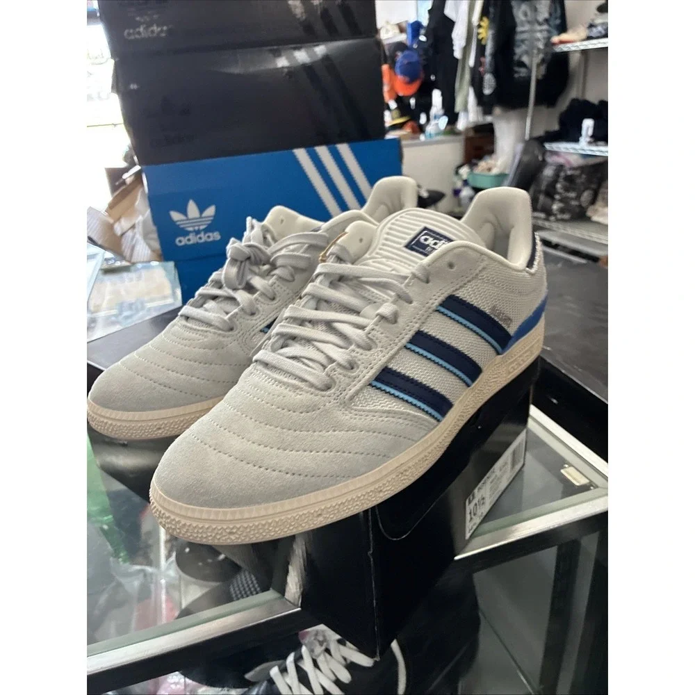 Adidas Busenitz Pro Skate Shoes JH8123 Grey/Dark Blue/White Size US 10.5 New